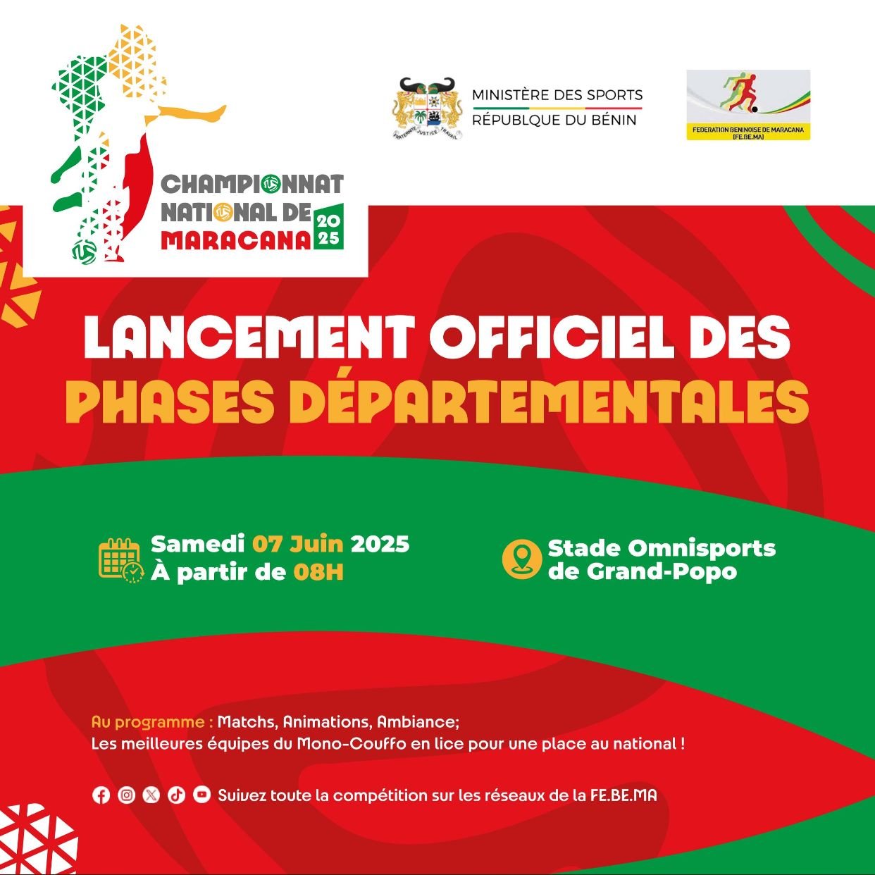 Bénin – Championnat de Maracana 2025 : Grand-Popo ouvre les phases départementales, programme